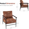 image:imageMCombo Modern Accent Chairs Armchair with Upholstered Cushion Leathaire Fabric Lounge Chairs for Living Room 4748 2 SaddleSaddle