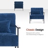 image:imageMCombo Modern Accent Chairs Chenille Upholstered Armchair Ergonomics Lounge Chair for Living Room HQ417 1 Dark BlueDark Blue