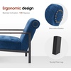 image:imageMCombo Modern Accent Chairs Chenille Upholstered Armchair Ergonomics Lounge Chair for Living Room HQ417 1 Dark BlueDark Blue