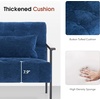 image:imageMCombo Modern Accent Chairs Chenille Upholstered Armchair Ergonomics Lounge Chair for Living Room HQ417 1 Dark BlueDark Blue