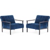 image:imageMCombo Modern Accent Chairs Chenille Upholstered Armchair Ergonomics Lounge Chair for Living Room HQ417 1 Dark BlueDark Blue