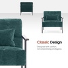image:imageMCombo Modern Accent Chairs Chenille Upholstered Armchair Ergonomics Lounge Chair for Living Room HQ417 1 Dark BlueDark Green