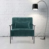 image:imageMCombo Modern Accent Chairs Chenille Upholstered Armchair Ergonomics Lounge Chair for Living Room HQ417 1 Dark BlueDark Green