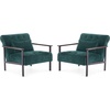 image:imageMCombo Modern Accent Chairs Chenille Upholstered Armchair Ergonomics Lounge Chair for Living Room HQ417 1 Dark BlueDark Green