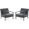 image:imageMCombo Modern Accent Chairs Chenille Upholstered Armchair Ergonomics Lounge Chair for Living Room HQ417 1 Dark BlueDark Grey
