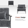 image:imageMCombo Modern Accent Chairs Chenille Upholstered Armchair Ergonomics Lounge Chair for Living Room HQ417 1 Dark BlueDark Grey