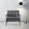 image:imageMCombo Modern Accent Chairs Chenille Upholstered Armchair Ergonomics Lounge Chair for Living Room HQ417 1 Dark BlueDark Grey