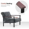 image:imageMCombo Modern Accent Chairs Chenille Upholstered Armchair Ergonomics Lounge Chair for Living Room HQ417 1 Dark BlueDark Grey