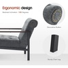 image:imageMCombo Modern Accent Chairs Chenille Upholstered Armchair Ergonomics Lounge Chair for Living Room HQ417 1 Dark BlueDark Grey