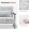 image:imageMCombo Modern Accent Chairs Chenille Upholstered Armchair Ergonomics Lounge Chair for Living Room HQ417 1 Dark BlueSilver White