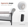 image:imageMCombo Modern Accent Chairs Chenille Upholstered Armchair Ergonomics Lounge Chair for Living Room HQ417 1 Dark BlueSilver White