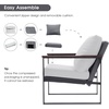 image:imageMCombo Modern Accent Chairs Faux Leather Upholstered Living Room Armchairs Waiting Room Guest Chair for Bedroom Office HQ304 1 GreyGrey