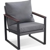 image:imageMCombo Modern Accent Chairs Faux Leather Upholstered Living Room Armchairs Waiting Room Guest Chair for Bedroom Office HQ304 1 GreyGrey