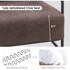 image:imageMCombo Modern Accent Chairs Upholstered Reading Chair Wooden Armrests Guest Chair for Living Room Bedroom Office HQ102 1 SaddleBrown