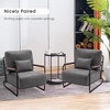 image:imageMCombo Modern Accent Chairs Upholstered Reading Chair Wooden Armrests Guest Chair for Living Room Bedroom Office HQ102 1 SaddleGrey