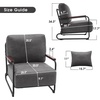 image:imageMCombo Modern Accent Chairs Upholstered Reading Chair Wooden Armrests Guest Chair for Living Room Bedroom Office HQ102 1 SaddleGrey