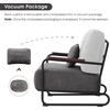 image:imageMCombo Modern Accent Chairs Upholstered Reading Chair Wooden Armrests Guest Chair for Living Room Bedroom Office HQ102 1 SaddleGrey