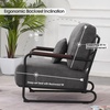 image:imageMCombo Modern Accent Chairs Upholstered Reading Chair Wooden Armrests Guest Chair for Living Room Bedroom Office HQ102 1 SaddleGrey