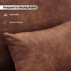 image:imageMCombo Modern Accent Chairs Upholstered Reading Chair Wooden Armrests Guest Chair for Living Room Bedroom Office HQ102 1 SaddleSaddle