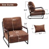 image:imageMCombo Modern Accent Chairs Upholstered Reading Chair Wooden Armrests Guest Chair for Living Room Bedroom Office HQ102 1 SaddleSaddle