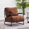 image:imageMCombo Modern Accent Chairs Upholstered Reading Chair Wooden Armrests Guest Chair for Living Room Bedroom Office HQ102 1 SaddleSaddle