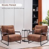 image:imageMCombo Modern Accent Chairs Upholstered Reading Chair Wooden Armrests Guest Chair for Living Room Bedroom Office HQ102 1 SaddleSaddle
