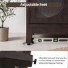 image:imageMCombo Modern TV Stand for 65 Inch TV 60 Inch Entertainment Center with Solid Rubber Wood Storage Space for Living Room Wooden TV Console with Glass Door Adjustable Feet TV325