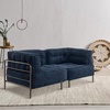 image:imageMCombo Modular Sofa Couch with Removable Cushion Accent Sofa Chair Upholstered for Living Room Apartment Office Ivory Corner SeatBlue