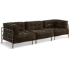 image:imageMCombo Modular Sofa Couch with Removable Cushion Accent Sofa Chair Upholstered for Living Room Apartment Office Ivory Corner SeatChocolate