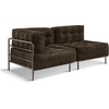 image:imageMCombo Modular Sofa Couch with Removable Cushion Accent Sofa Chair Upholstered for Living Room Apartment Office Ivory Corner SeatChocolate
