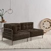 image:imageMCombo Modular Sofa Couch with Removable Cushion Accent Sofa Chair Upholstered for Living Room Apartment Office Ivory Corner SeatChocolate