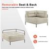 image:imageMCombo Modular Sofa Couch with Removable Cushion Accent Sofa Chair Upholstered for Living Room Apartment Office Ivory Corner SeatIvory