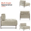 image:imageMCombo Modular Sofa Couch with Removable Cushion Accent Sofa Chair Upholstered for Living Room Apartment Office Ivory Corner SeatIvory