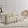 image:imageMCombo Modular Sofa Couch with Removable Cushion Accent Sofa Chair Upholstered for Living Room Apartment Office Ivory Corner SeatIvory