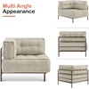 image:imageMCombo Modular Sofa Couch with Removable Cushion Accent Sofa Chair Upholstered for Living Room Apartment Office Ivory Corner SeatIvory