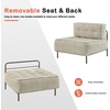 image:imageMCombo Modular Sofa Couch with Removable Cushion Accent Sofa Chair Upholstered for Living Room Apartment Office Ivory Corner SeatIvory