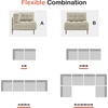 image:imageMCombo Modular Sofa Couch with Removable Cushion Accent Sofa Chair Upholstered for Living Room Apartment Office Ivory Corner SeatIvory