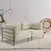 image:imageMCombo Modular Sofa Couch with Removable Cushion Accent Sofa Chair Upholstered for Living Room Apartment Office Ivory Corner SeatIvory