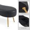 image:imageMCombo Ottoman Bench Faux Leather Upholstered Footstool with Storage Packet Bed End Benches Waiting Room Chairs for Living Room Entryway W725 Dark Grey