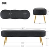 image:imageMCombo Ottoman Bench Faux Leather Upholstered Footstool with Storage Packet Bed End Benches Waiting Room Chairs for Living Room Entryway W725 Dark Grey