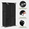 image:imageMCombo Outdoor Storage Cabinet Garden Storage Shed Outside Vertical Shed with Lockers Outdoor 63 Inches Wood Tall Cabinet for Yard and Patio 0870 GreyBlack