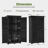 image:imageMCombo Outdoor Storage Cabinet Garden Storage Shed Outside Vertical Shed with Lockers Outdoor 63 Inches Wood Tall Cabinet for Yard and Patio 0870 GreyBlack