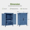 image:imageMCombo Outdoor Storage Cabinet Small Storage Shed with Removable Shelf Wood Garden Shed with 2 Doors for Yard Patio Lawn 246 x 183 x 382 inch 0985 BrownBlue