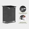 image:imageMCombo Outdoor Storage Cabinet Small Storage Shed with Removable Shelf Wood Garden Shed with 2 Doors for Yard Patio Lawn 246 x 183 x 382 inch 0985 BrownGray