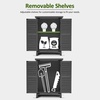 image:imageMCombo Outdoor Storage Cabinet Small Storage Shed with Removable Shelf Wood Garden Shed with 2 Doors for Yard Patio Lawn 246 x 183 x 382 inch 0985 BrownGray