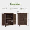 image:imageMCombo Outdoor Storage Cabinet Small Storage Shed with Removable Shelf Wood Garden Shed with 2 Doors for Yard Patio Lawn 246 x 183 x 382 inch 0985 BrownBrown