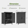 image:imageMCombo Outdoor Storage Cabinet Small Storage Shed with Removable Shelf Wood Garden Shed with 2 Doors for Yard Patio Lawn 246 x 183 x 382 inch 0985 BrownGray