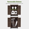 image:imageMCombo Outdoor Storage Cabinet Small Storage Shed with Removable Shelf Wood Garden Shed with 2 Doors for Yard Patio Lawn 246 x 183 x 382 inch 0985 BrownBrown