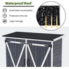 image:imageMCombo Outdoor Storage Cabinet with Shelves Wood Garden Shed with Floor Outside Tool Shed with 2 Lockable Doors for Yard Patio Lawn 1400 NaturalGray