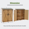 image:imageMCombo Outdoor Storage Cabinet with Shelves Wood Garden Shed with Floor Outside Tool Shed with 2 Lockable Doors for Yard Patio Lawn 1400 NaturalNatural